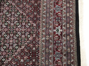 Black Floral Tribal 9X12 Indo-Bidjar Oriental Rug