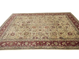 Semi Antique Floral Traditional 9X11'6 Vintage Oriental Rug