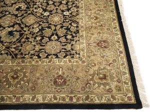 Black Floral Classic 9X12 Agra Jaipur Oriental Rug
