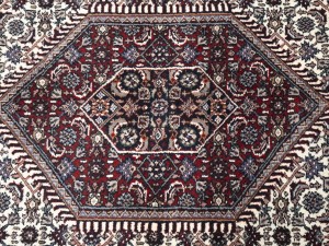 Cream Floral Tribal 6X9'5 Indo-Bidjar Oriental Rug
