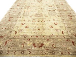 Golden Beige Traditional Floral 6X9 Ziegler Pakistan Rug