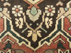 Semi Antique Muted Brown Floral 5'5X9'7 Vintage Oriental Rug