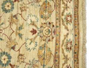 Cream Floral 3X10 Peshawar Pakistan Oriental Runner Rug