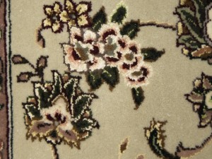 Cream Floral Classic 3X5 Indo-Tabriz Oriental Rug
