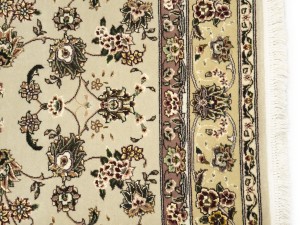 Cream Floral Classic 3X5 Indo-Tabriz Oriental Rug
