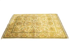 Golden Beige Floral Classic 4X6 Agra Jaipur Oriental Rug
