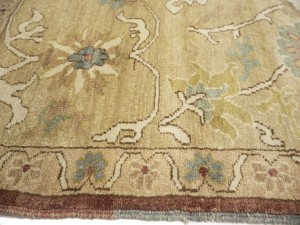 Cream Floral Oushak 12'6X17 Turkish Oriental Rug