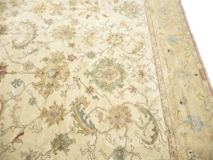 Cream Floral Oushak 12'6X17 Turkish Oriental Rug