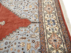 Floral Red 11X16 Indo Heriz Oriental Rug