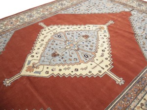 Floral Red 11X16 Indo Heriz Oriental Rug