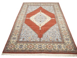 Floral Red 11X16 Indo Heriz Oriental Rug