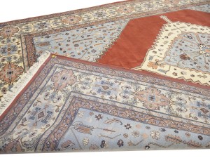 Floral Red 11X16 Indo Heriz Oriental Rug