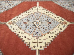 Floral Red 11X16 Indo Heriz Oriental Rug