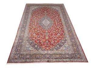 Semi Antique Red Traditional Red 10X16 Kashan Persian Rug