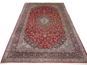 Semi Antique Red Traditional Red 10X16 Kashan Persian Rug