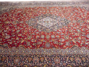 Semi Antique Red Traditional Red 10X16 Kashan Persian Rug