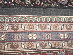 Black Floral Tribal 10X14 Indo-Bidjar Oriental Rug