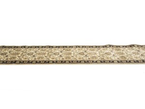 Cream Floral Classic 2'7X12 Agra Jaipur Oriental Runner Rug