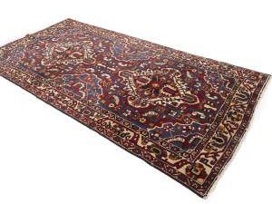 Vintage Red Floral 5X10 Bakhtiari Persian Runner Rug