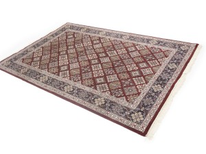 Red Floral 6X9 Indo-Kashan Oriental Rug