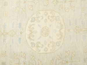 Cream Floral Oushak 3X11'5 Turkish Oriental Runner Rug