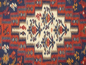 Multicolored Tribal Kelim 4X9 Persian Runner Rug