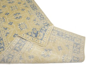 Beige Floral Khotan 3X12 Oushak Oriental Runner Rug