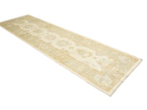 Floral Muted Oushak 3'6X12'7 Turkish Oriental Runner Rug