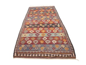 Multicolored Geometric Reversible 4'7X10'8 Kilim Oriental Rug