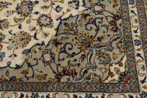 Semi Antique Beige Traditional 8X12 Kashan Persian Rug