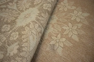 Antique Muted Orange Floral 10X13 Kerman Persian Rug