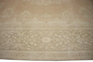 Antique Muted Orange Floral 10X13 Kerman Persian Rug