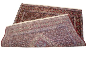 Vintage Floral Orange-red 4X5 Bidjar Sanneh Persian Rug