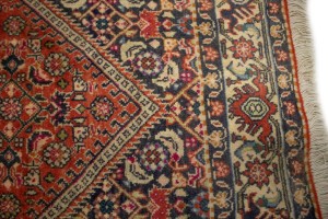 Semi Antique Orange-red Floral 3X5 Bidjar Persian Rug