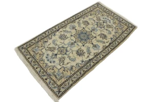 Cream Classic Floral 2'4X4'5 Nain Persian Rug