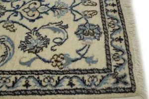 Cream Classic Floral 2'3X5 Nain Persian Rug