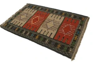 Khaki Tribal 4X6 Sumak Herati Persian Rug