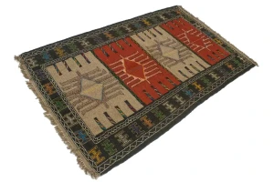 Khaki Tribal 4X6 Sumak Herati Persian Rug