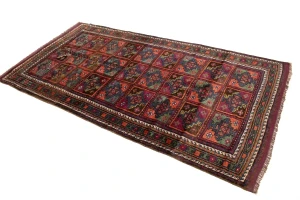Vintage Brown Violet Tribal 4X8 Ghoochan Persian Rug