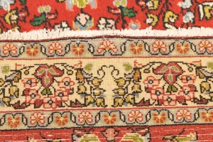 Vintage Red Floral 3'4X4'9 Shahrbaft Persian Rug