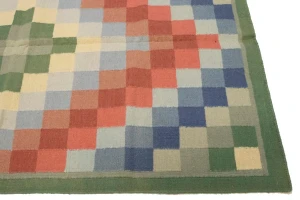 Multicolored Geometric Dhurrie 4X6 Indian Oriental Rug