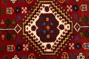 Red Tribal 3'5X5 Shiraz Persian Rug
