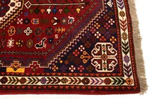 Red Tribal 3'5X5 Shiraz Persian Rug
