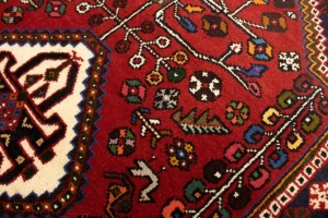 Red Tribal 3'5X5 Shiraz Persian Rug