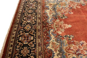 Antique Scarlet Red Floral 10X13 Mahal Persian Rug