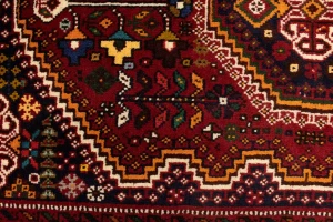 Red Tribal 3'5X5 Shiraz Persian Rug
