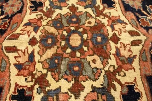 Antique Rusty Red Floral 10'3X14'5 Heriz Goravan Persian Rug