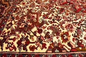 Antique Red Geometric 11X15 Heriz Persian Rug