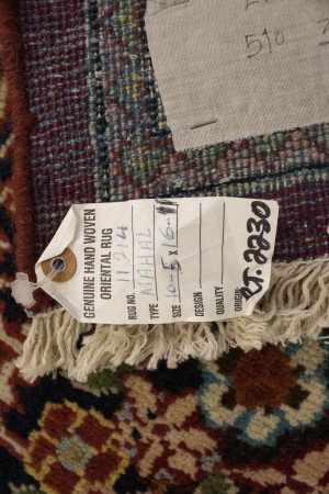 Semi Antique Maroon Red Traditional 10'5X17 Mahal Persian Rug
