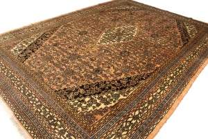 Antique Peach Orange Tribal 11X15 Hamedan Persian Rug